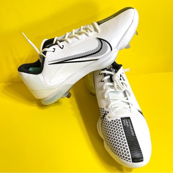 Nike Force Zoom Trout 7 Pro Baseball Cleats Size 12.5 CQ7224-101 White Black - Picture 1 of 8